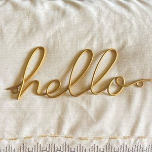 Hello metal decoration